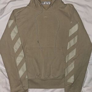 Off—White Beige Spray Arrow Hoodie (Neutrals Collection)